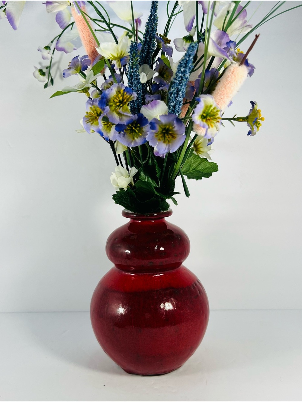 Red Ceramic Double-Gourd Vase - Home Accents‎
